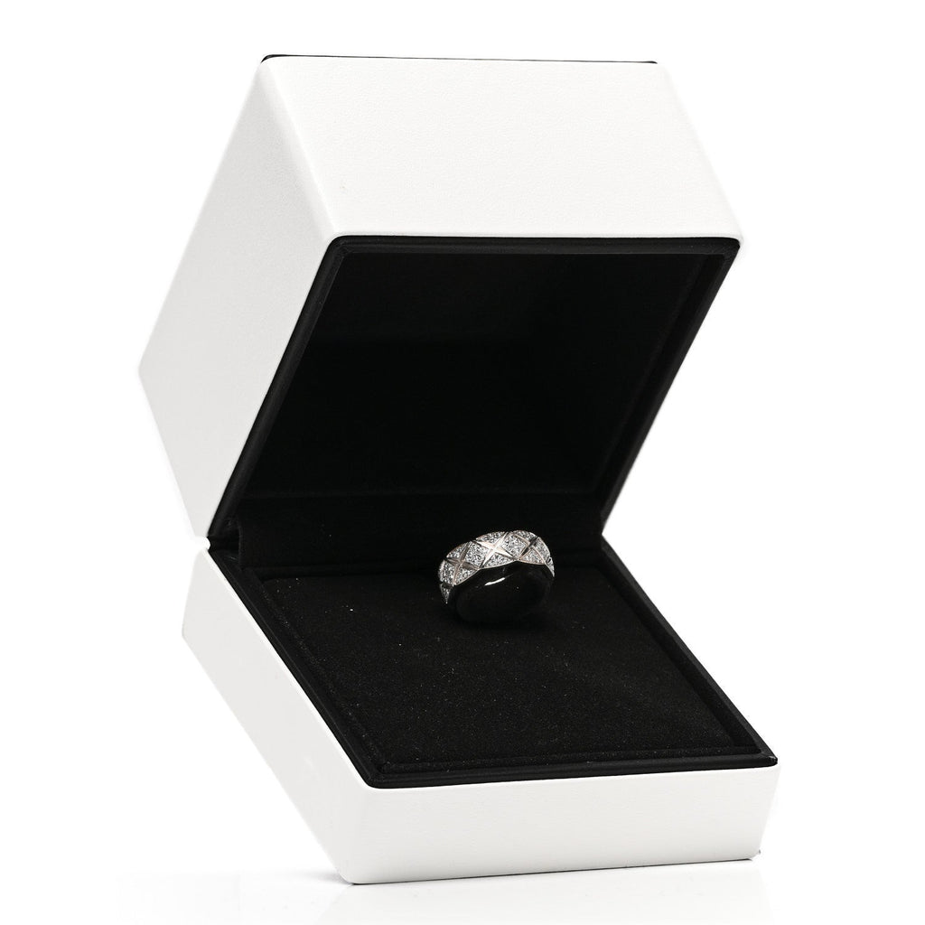 18K White Gold Diamond Small Coco Crush Pave Ring 50 5.5