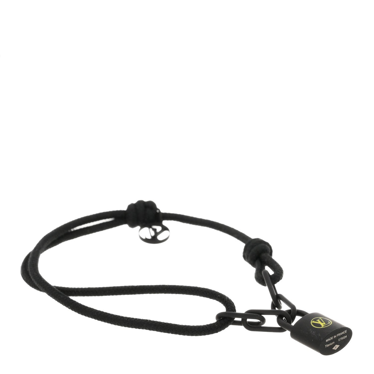Polyester Titanium Lockit Cord Bracelet Black