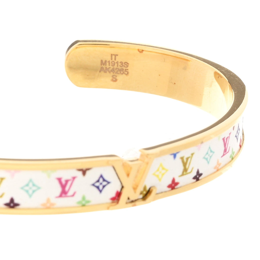 LV X TM Monogram Multicolor LV Initiales Bracelet S White