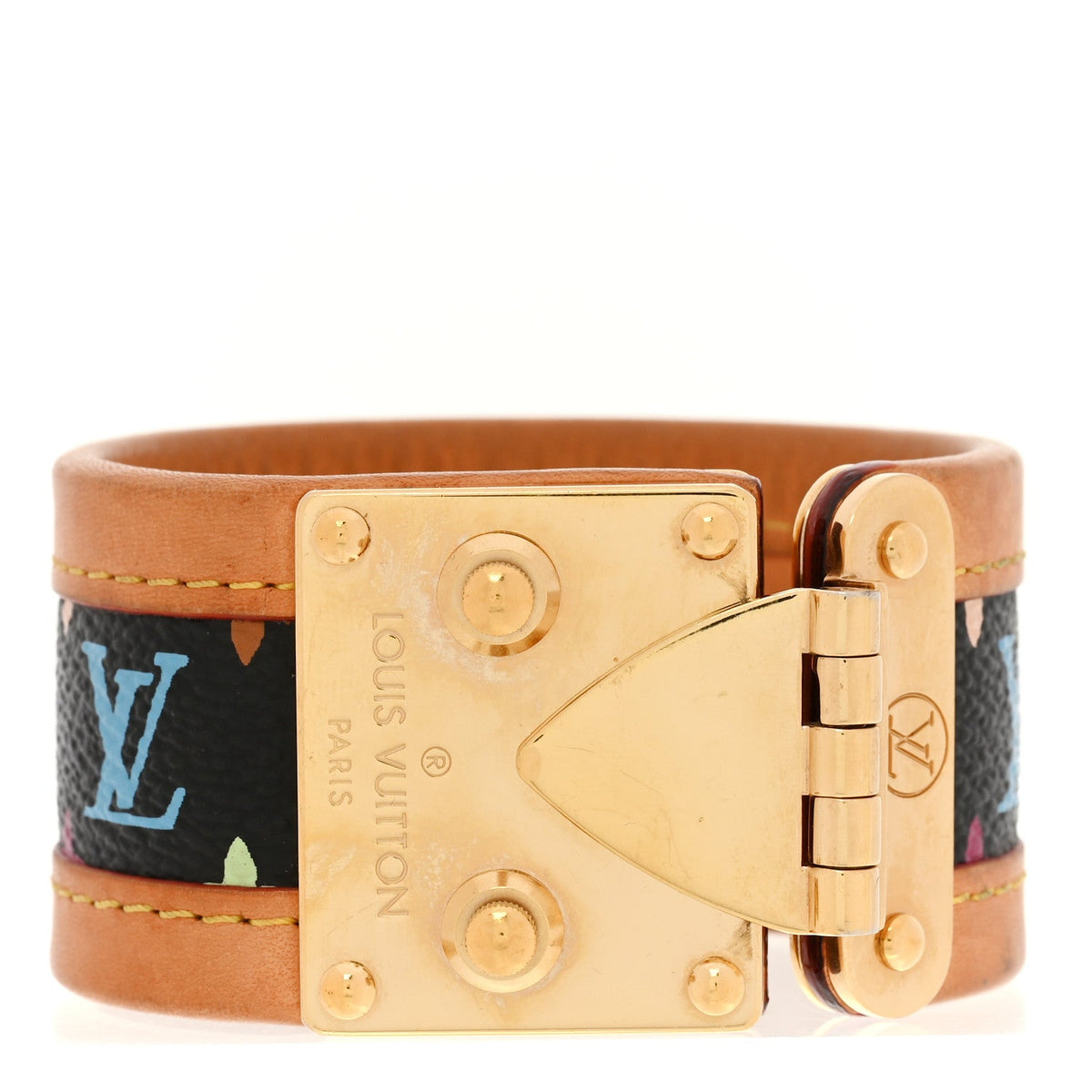 Monogram Multicolor M Lock Bracelet Black