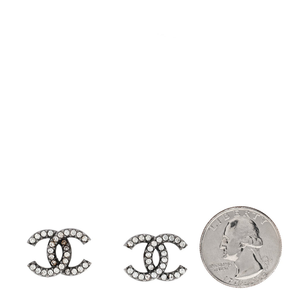 Ruthenium Crystal CC Earrings