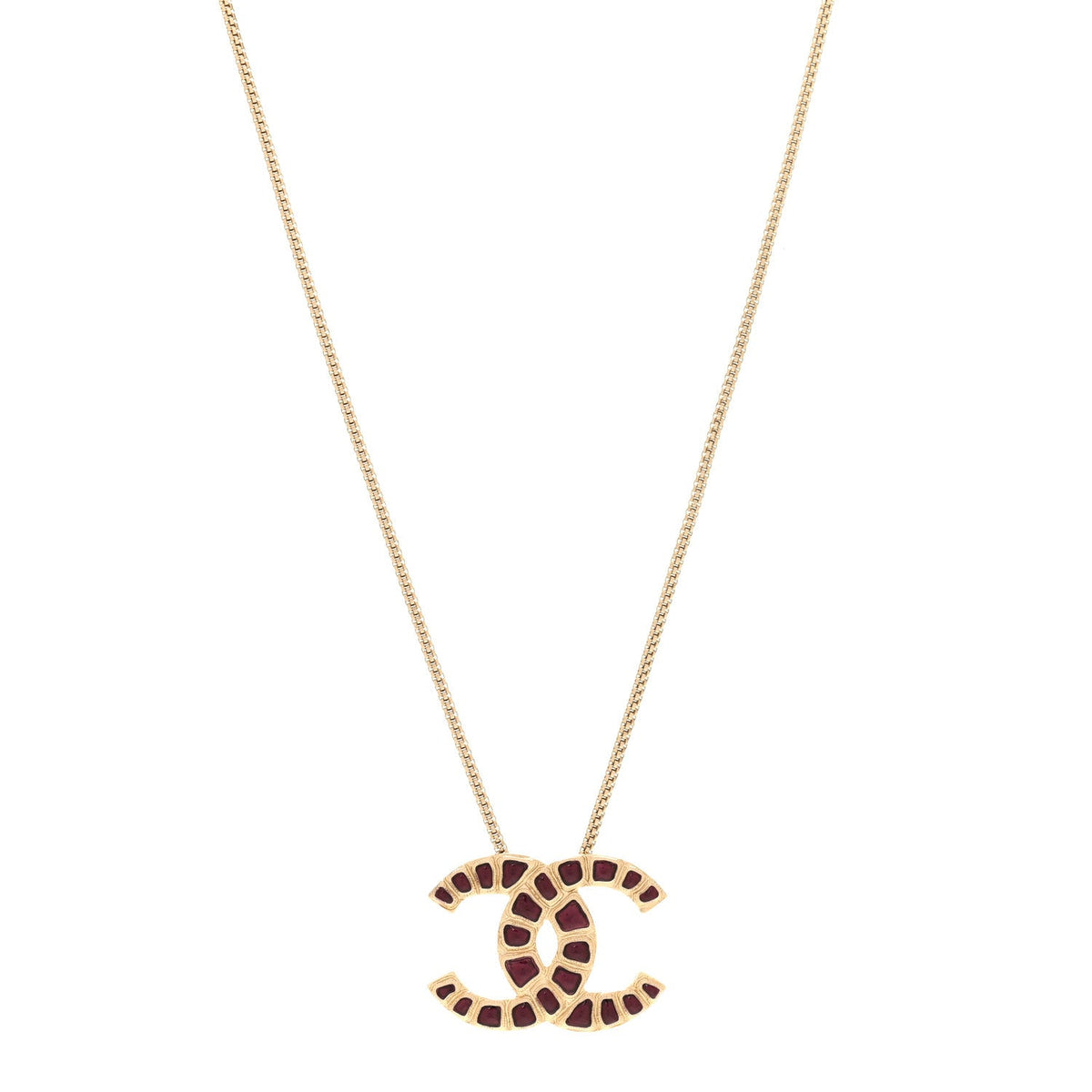 Resin Along The Nile CC Pendant Necklace Gold Purple