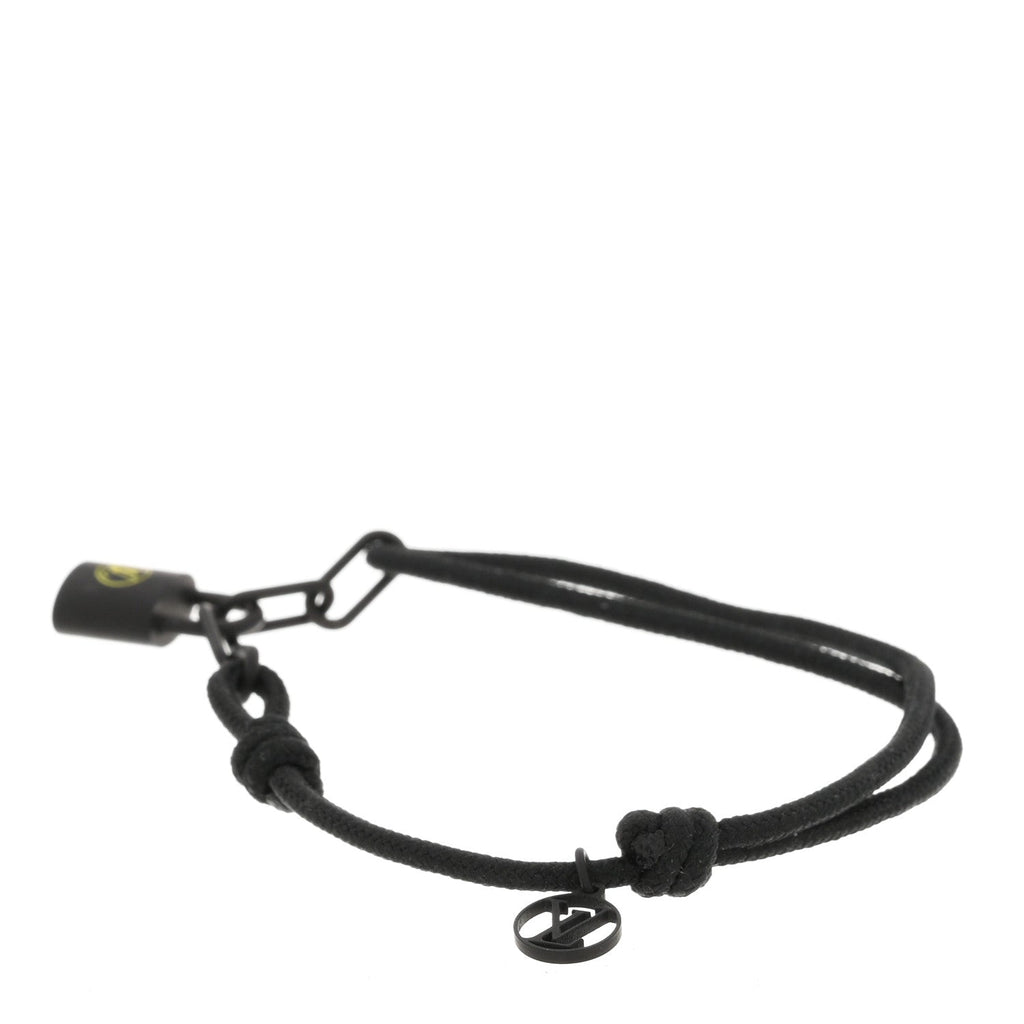 Polyester Titanium Lockit Cord Bracelet Black