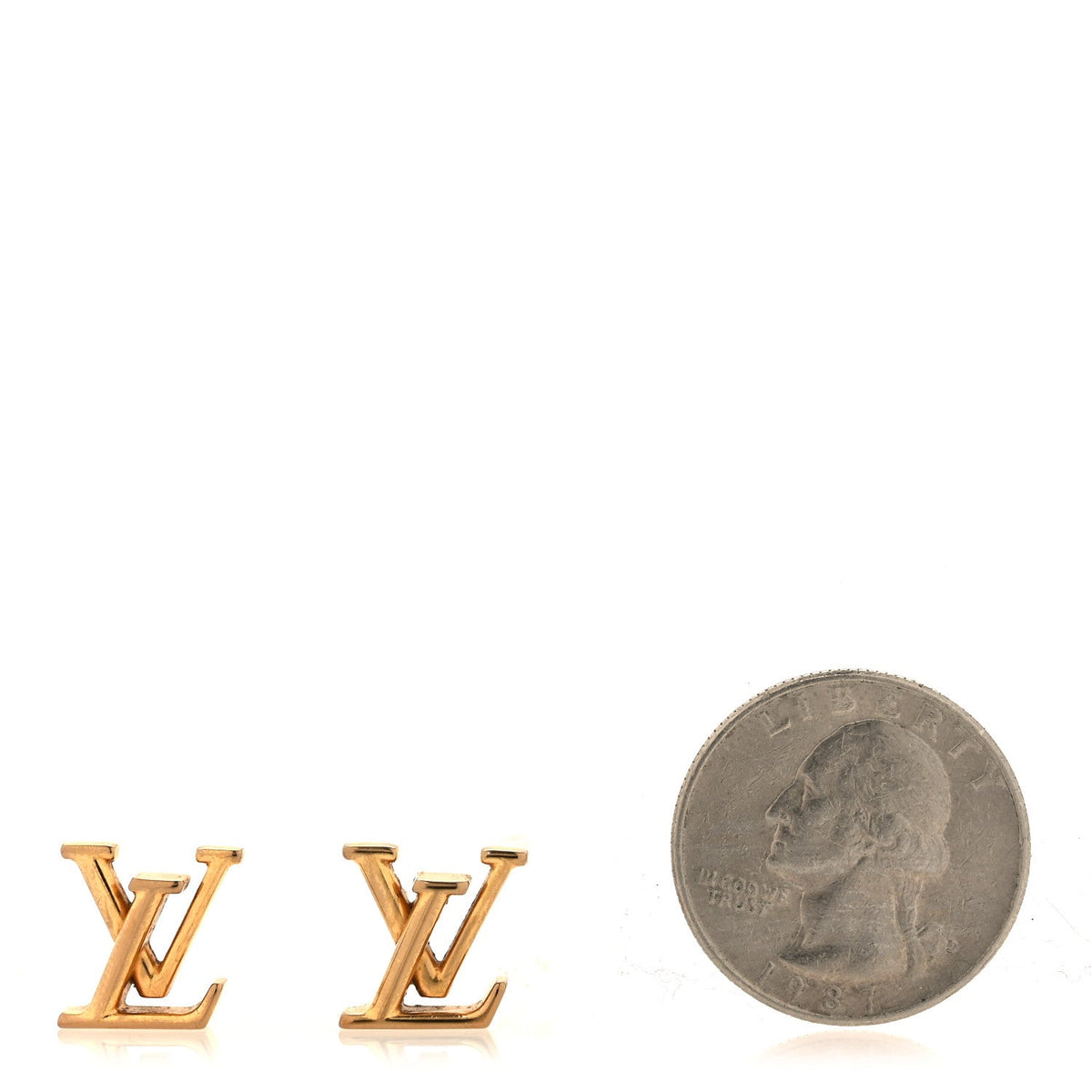 Metal LV Iconic Earrings Gold