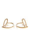 Metal Fall In Love Hoop Earrings GM Gold