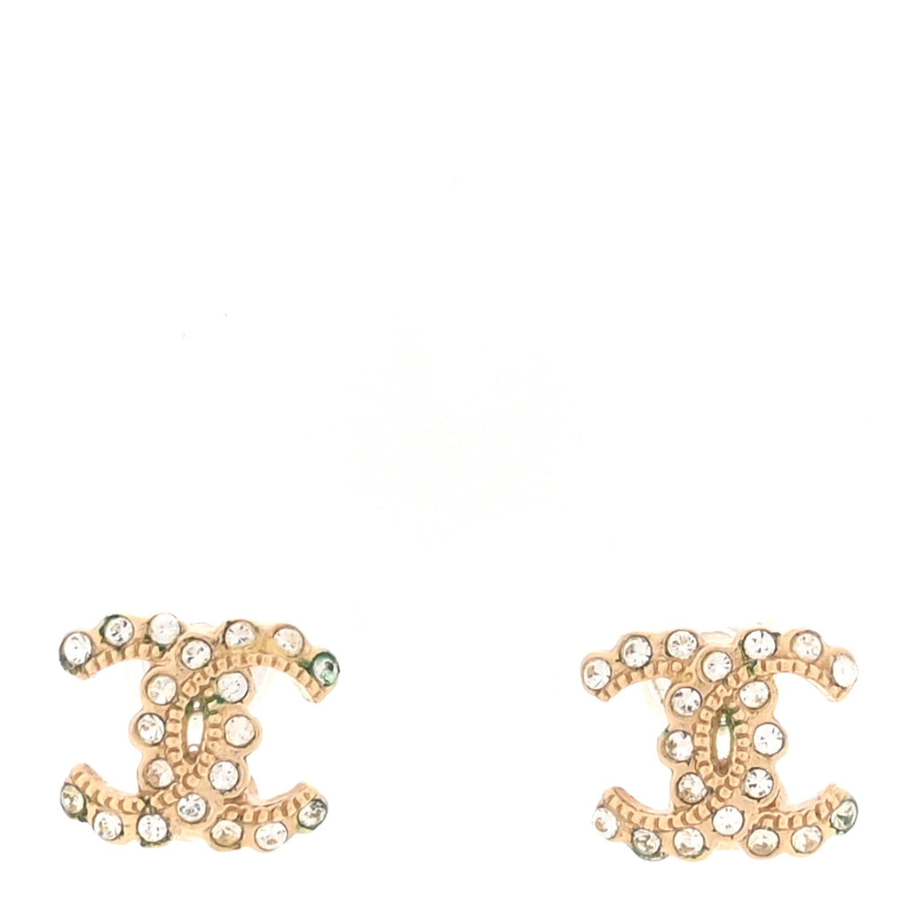 Crystal CC Earrings Gold