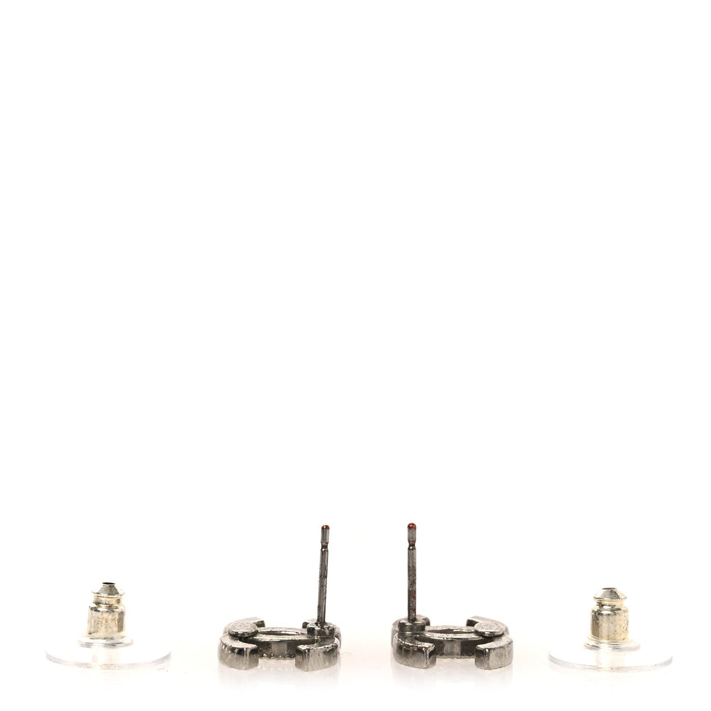 Crystal CC Earrings Silver