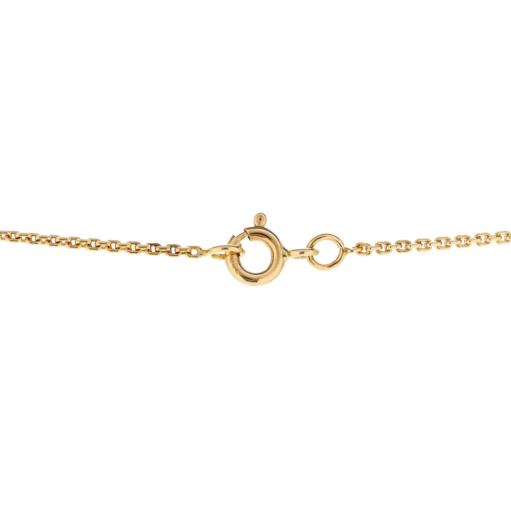 18K Yellow Gold Diamond Small LV Volt One Pendant Necklace
