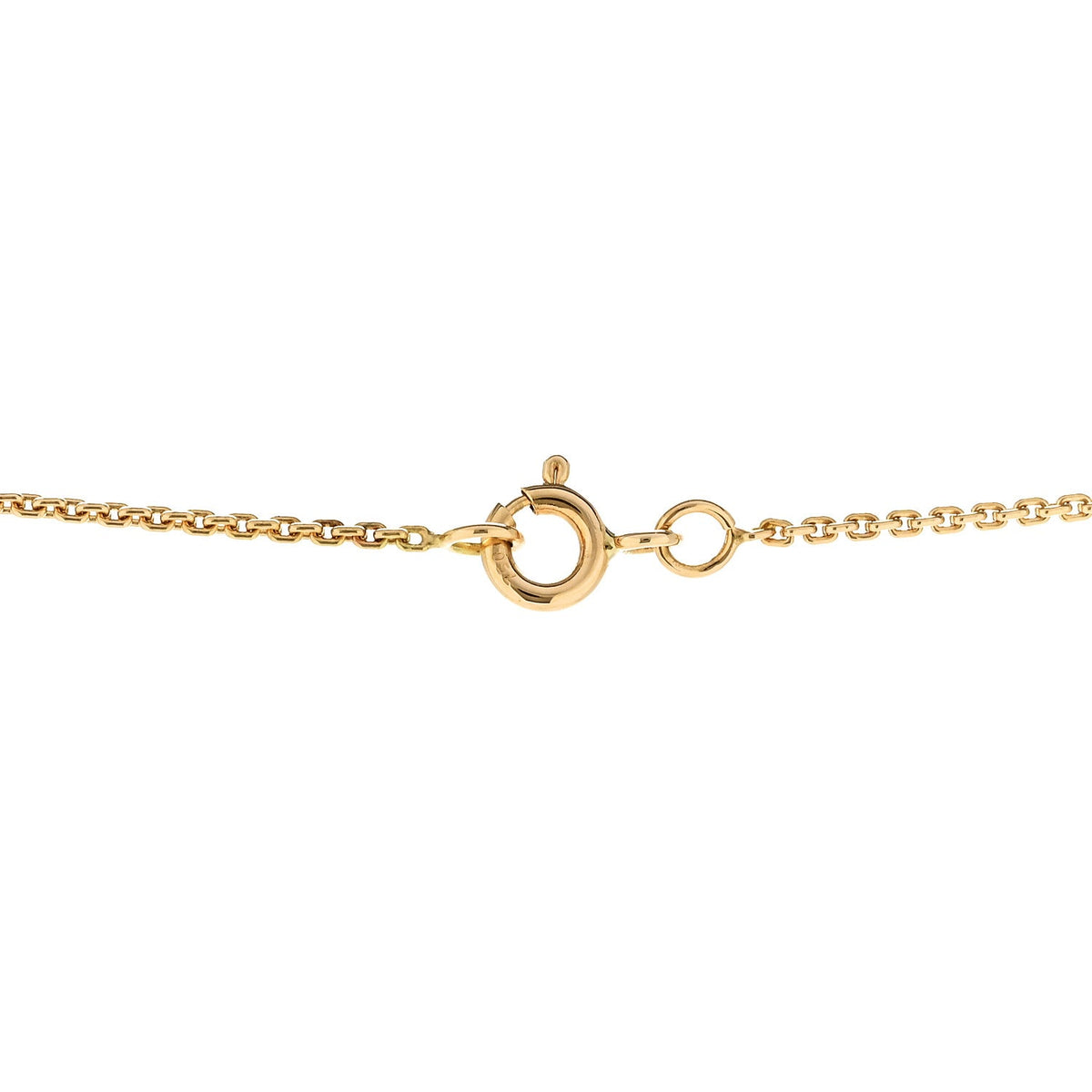 18K Yellow Gold Diamond Small LV Volt One Pendant Necklace