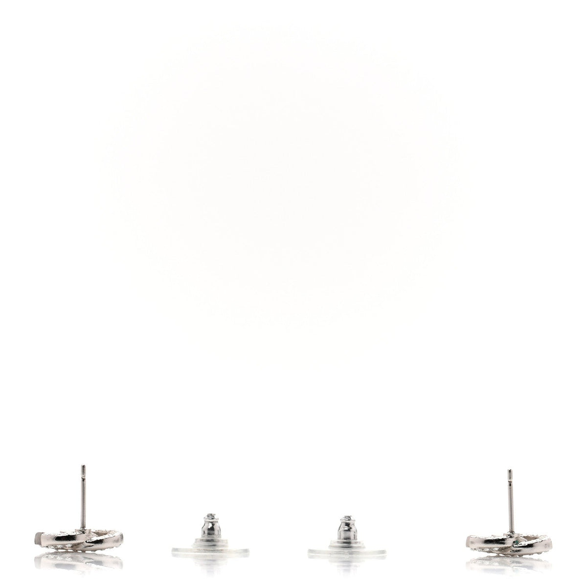 Crystal CC Earrings Silver