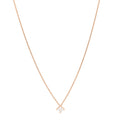 18K Pink Gold Diamond .38ct LV Monogram Star Cut Pendant Necklace