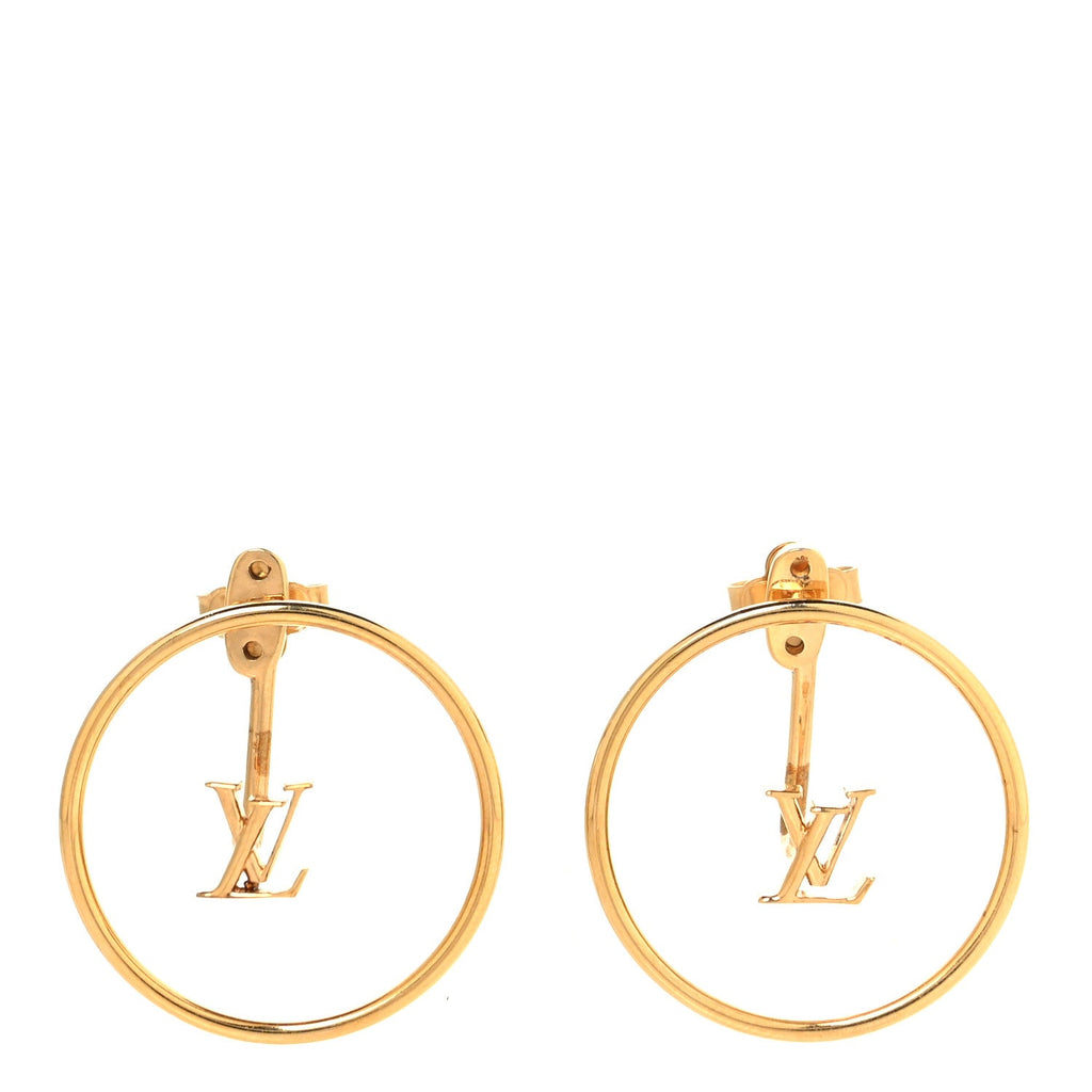 LV Eclipse Hoop Earrings Gold