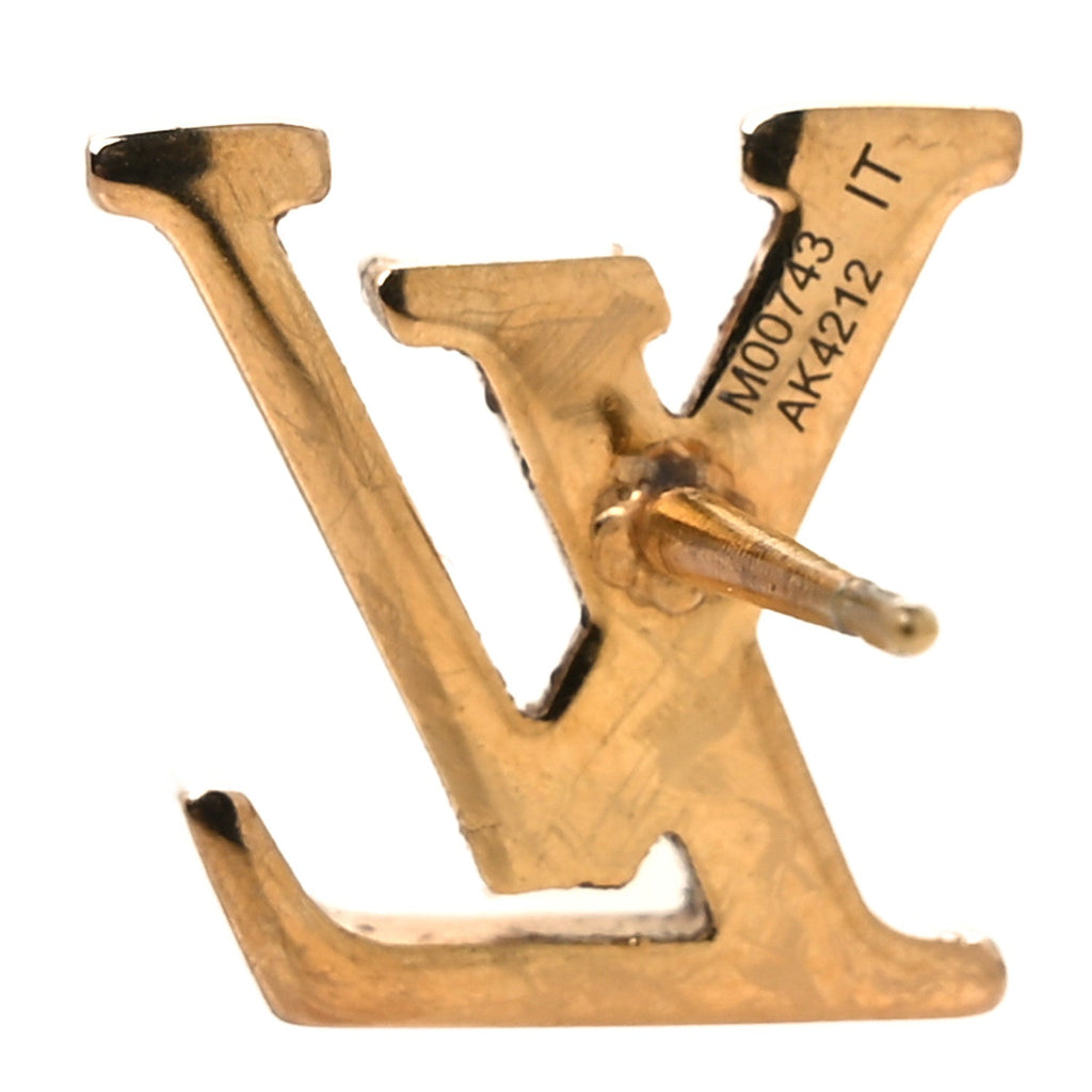 Metal LV Iconic Earrings Gold