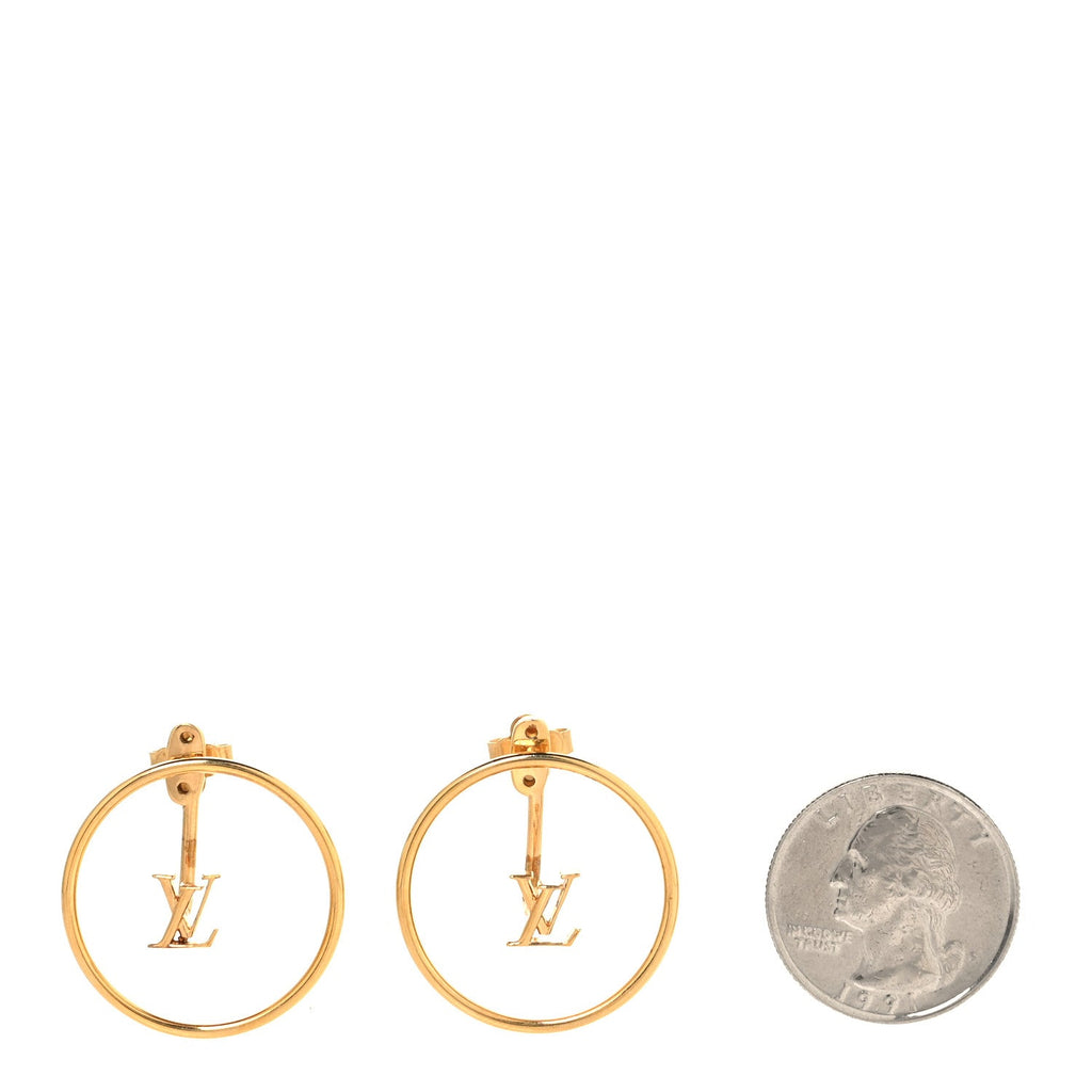 LV Eclipse Hoop Earrings Gold
