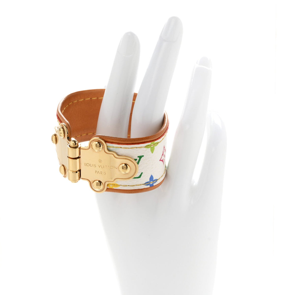 Monogram Multicolor Save It Bracelet 17 White
