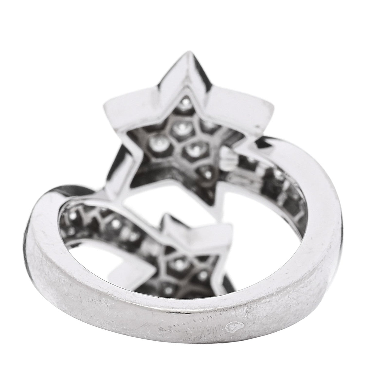 18K White Gold Diamond Comete Geode Ring 50 5.25
