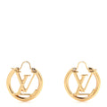 Metal Small Louise Hoop Earrings Gold