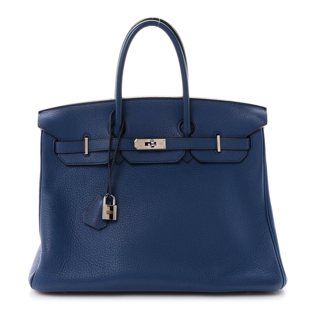Taurillon Clemence Birkin 35 Bleu Brighton