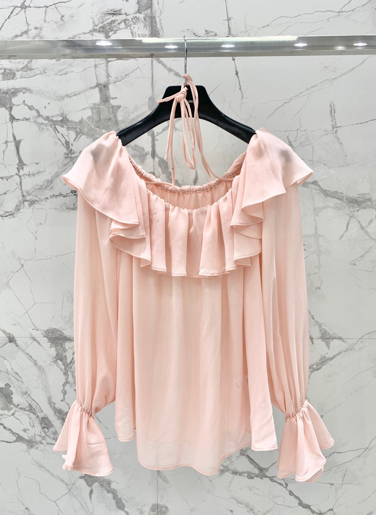 Blumarine 26s Set Neck Blouse Skirt Polyester
