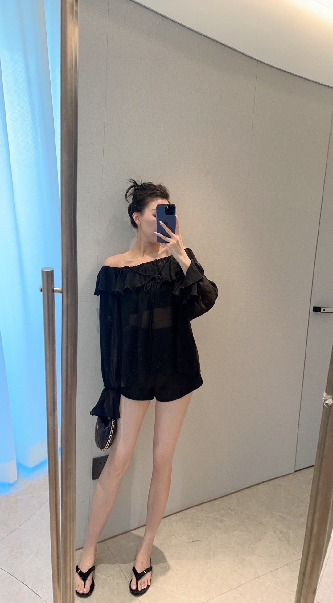 Blumarine 26s Set Neck Blouse Skirt Polyester