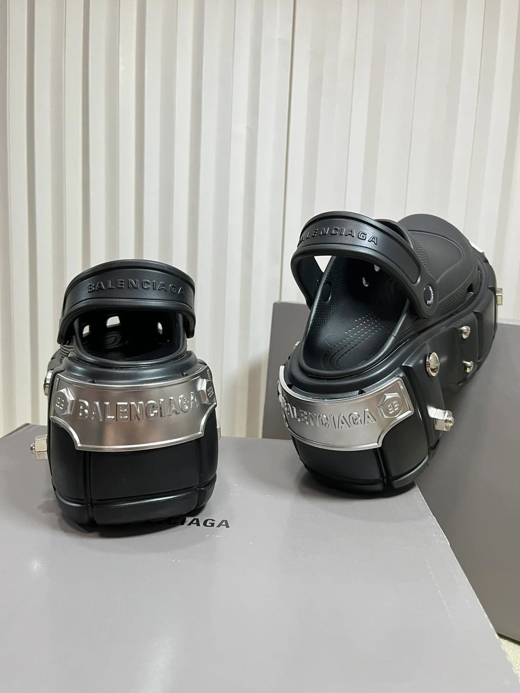 Balenciaga x Crocs Hardcrocs Black Leather 672650