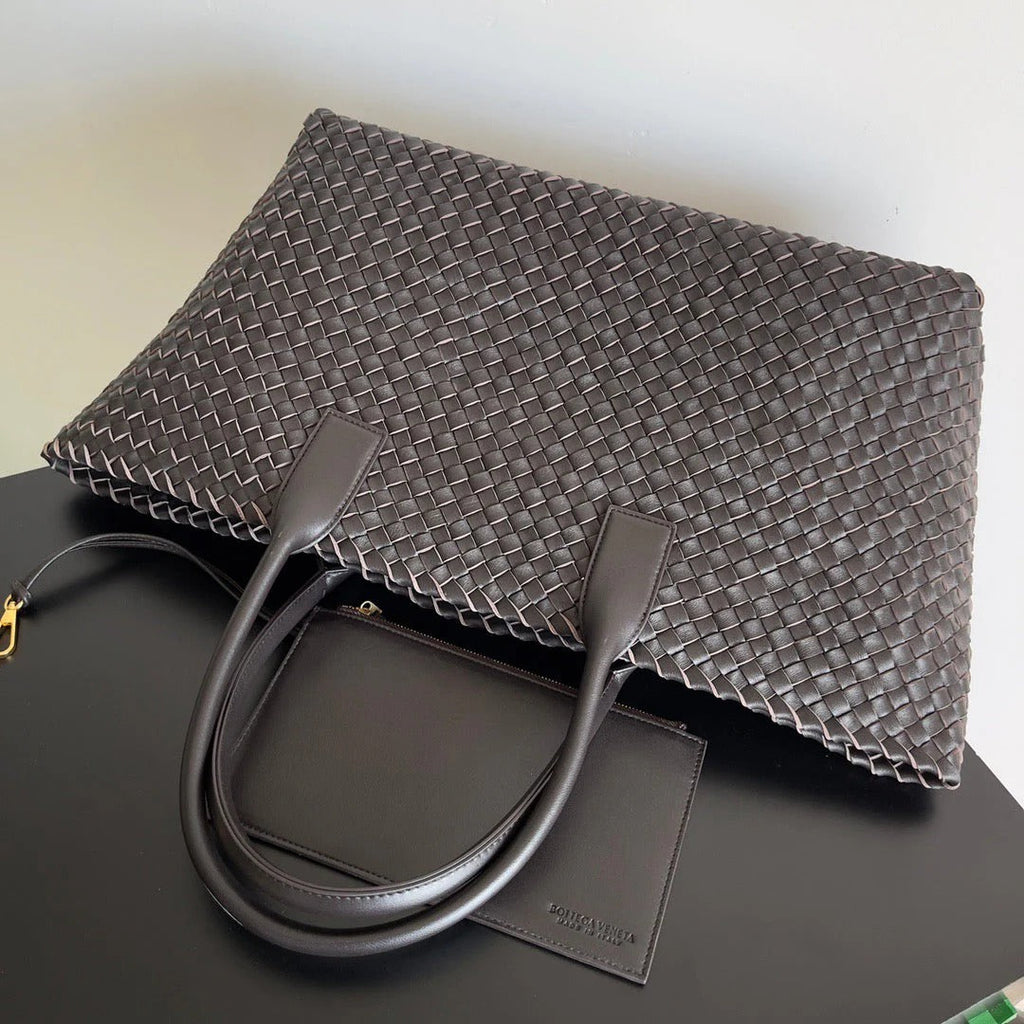 BV 2026 Cabat Tote Bag 51cm Dark Brown Intreccio Leather