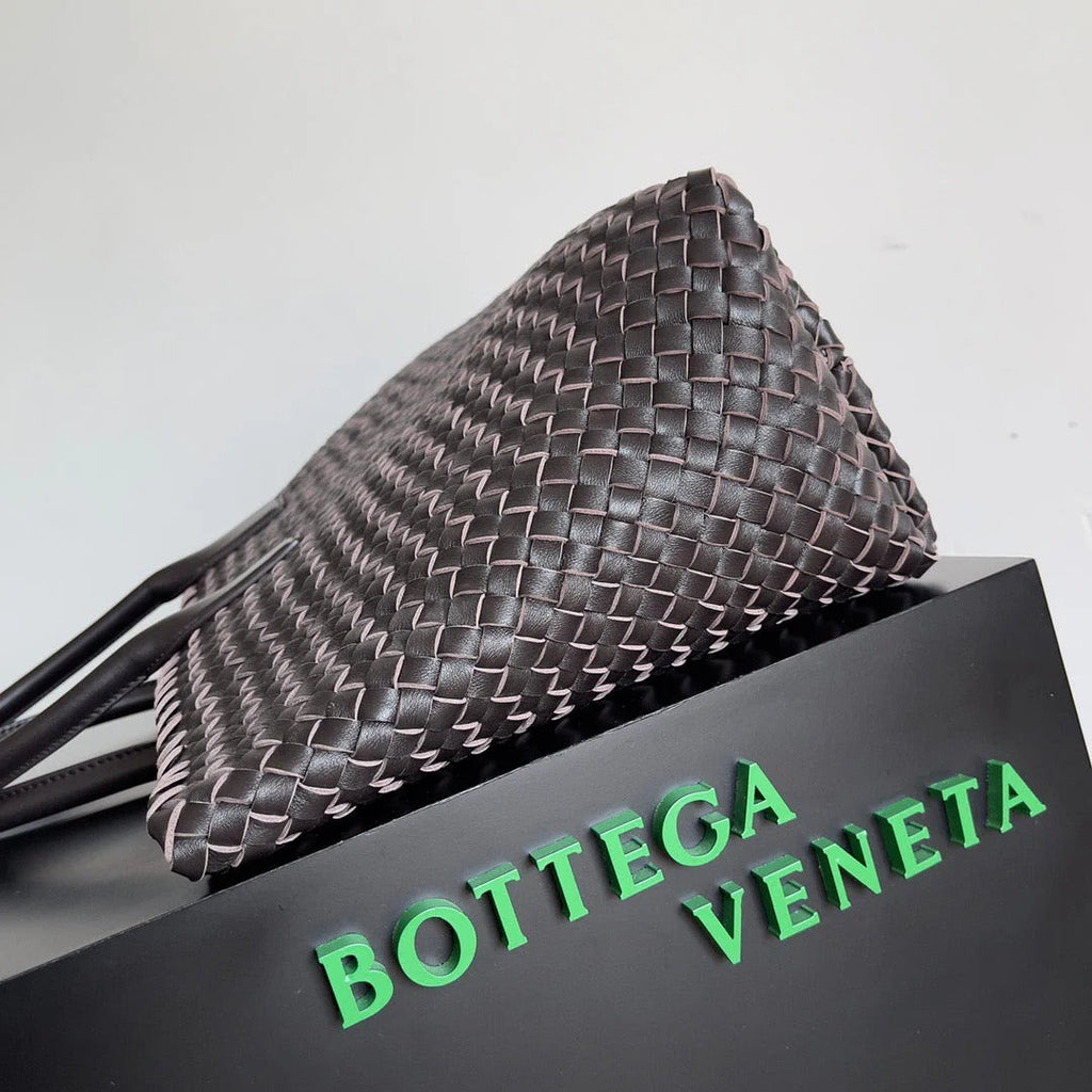 BV 2026 Cabat Tote Bag 51cm Dark Brown Intreccio Leather