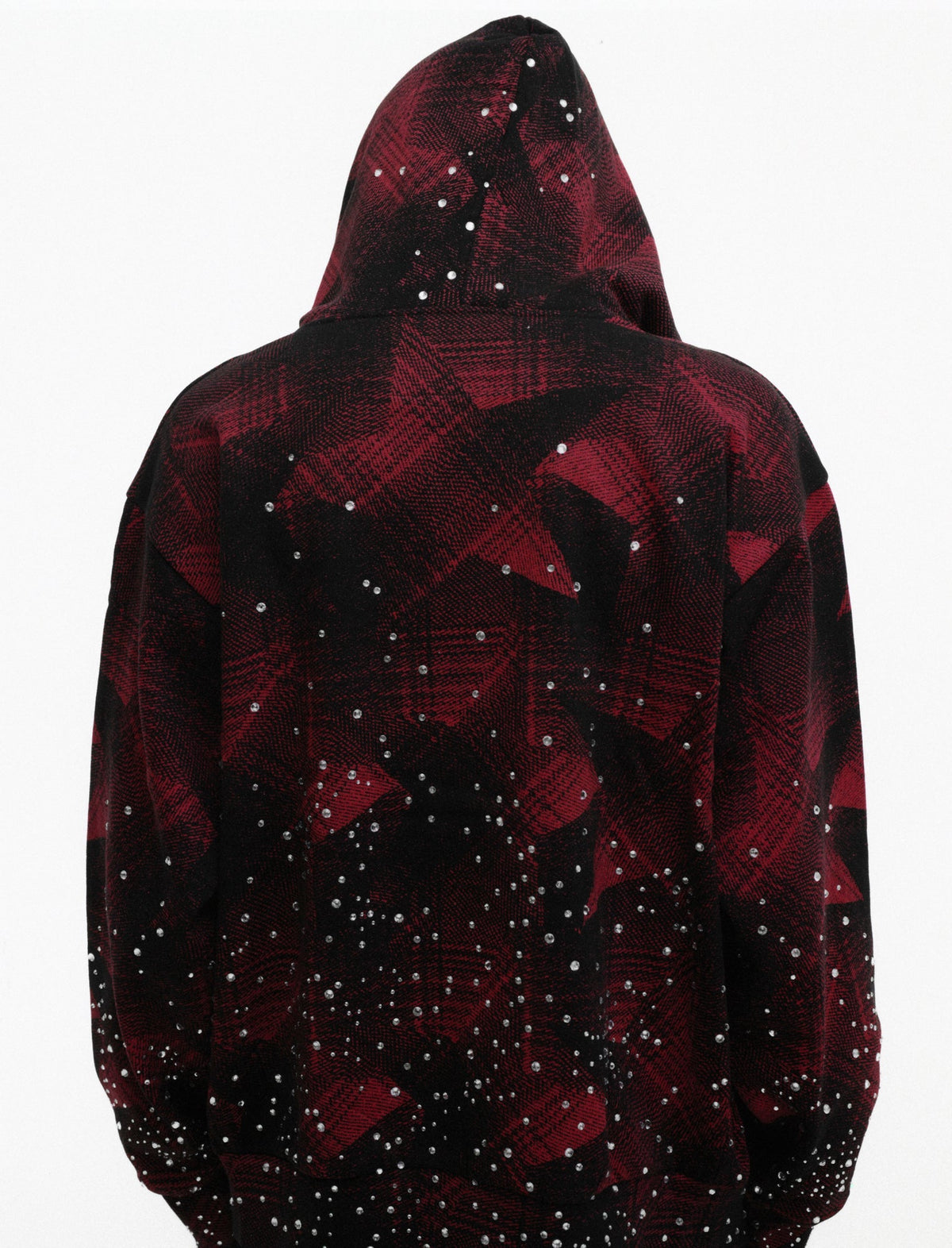 STAR PLAID FULL ZIP HOODIE