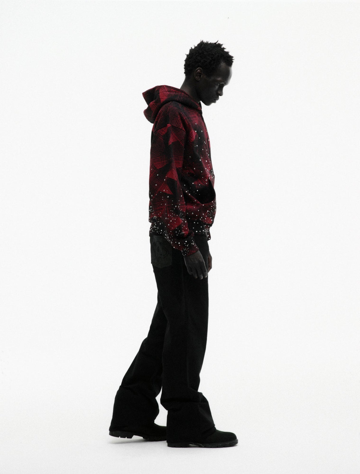 STAR PLAID FULL ZIP HOODIE