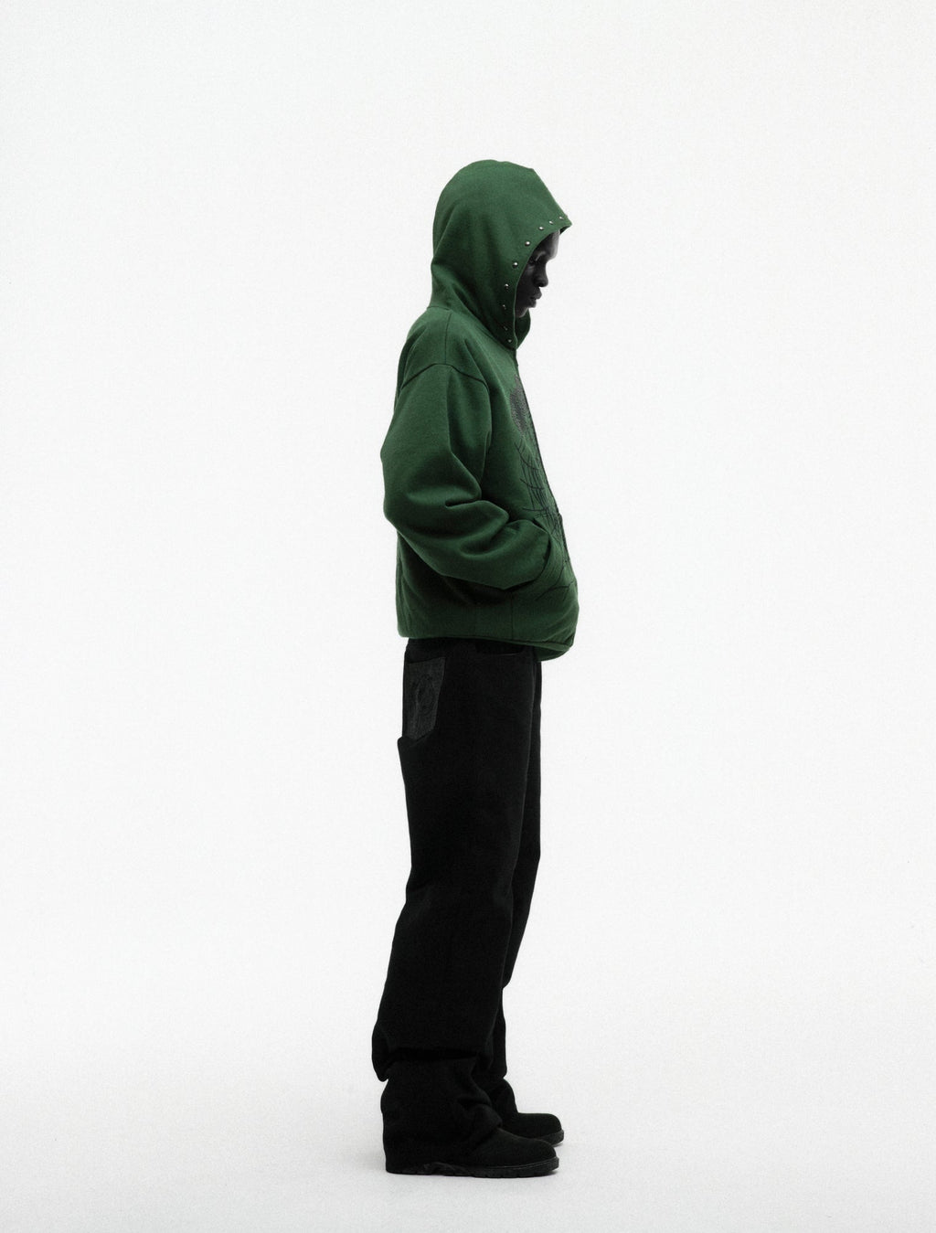 OG WEB STUDDED ZIP HOODIE
