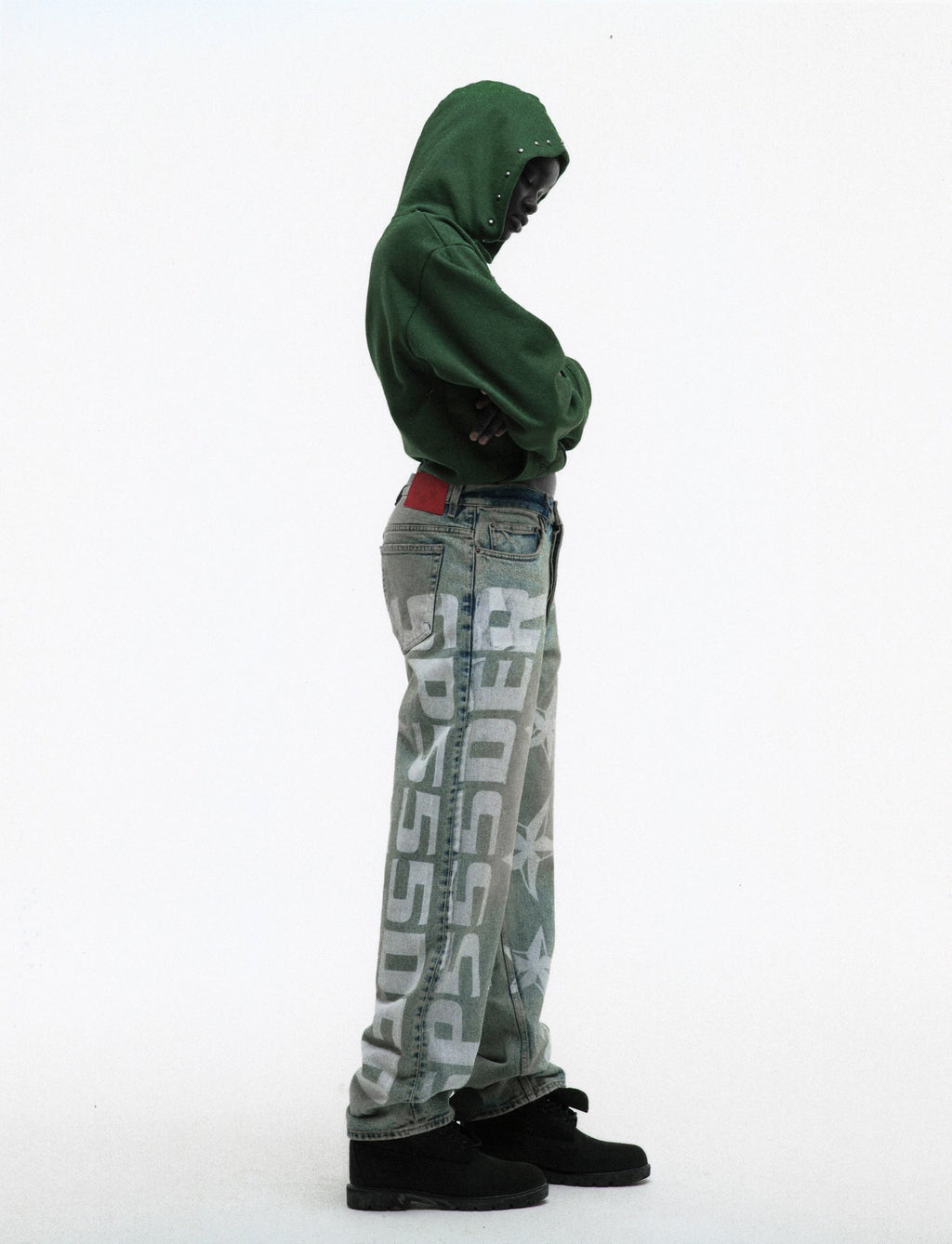 OG WEB STUDDED ZIP HOODIE