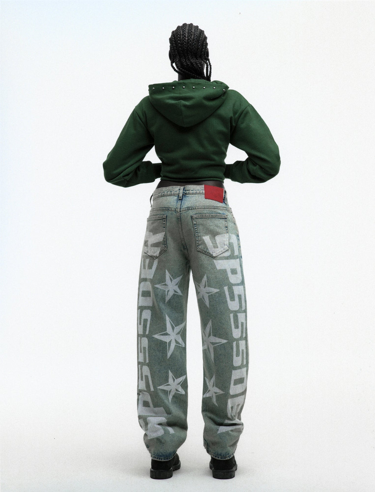 OG WEB STUDDED ZIP HOODIE