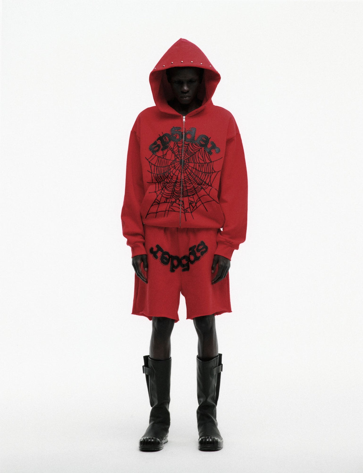 OG WEB STUDDED ZIP HOODIE