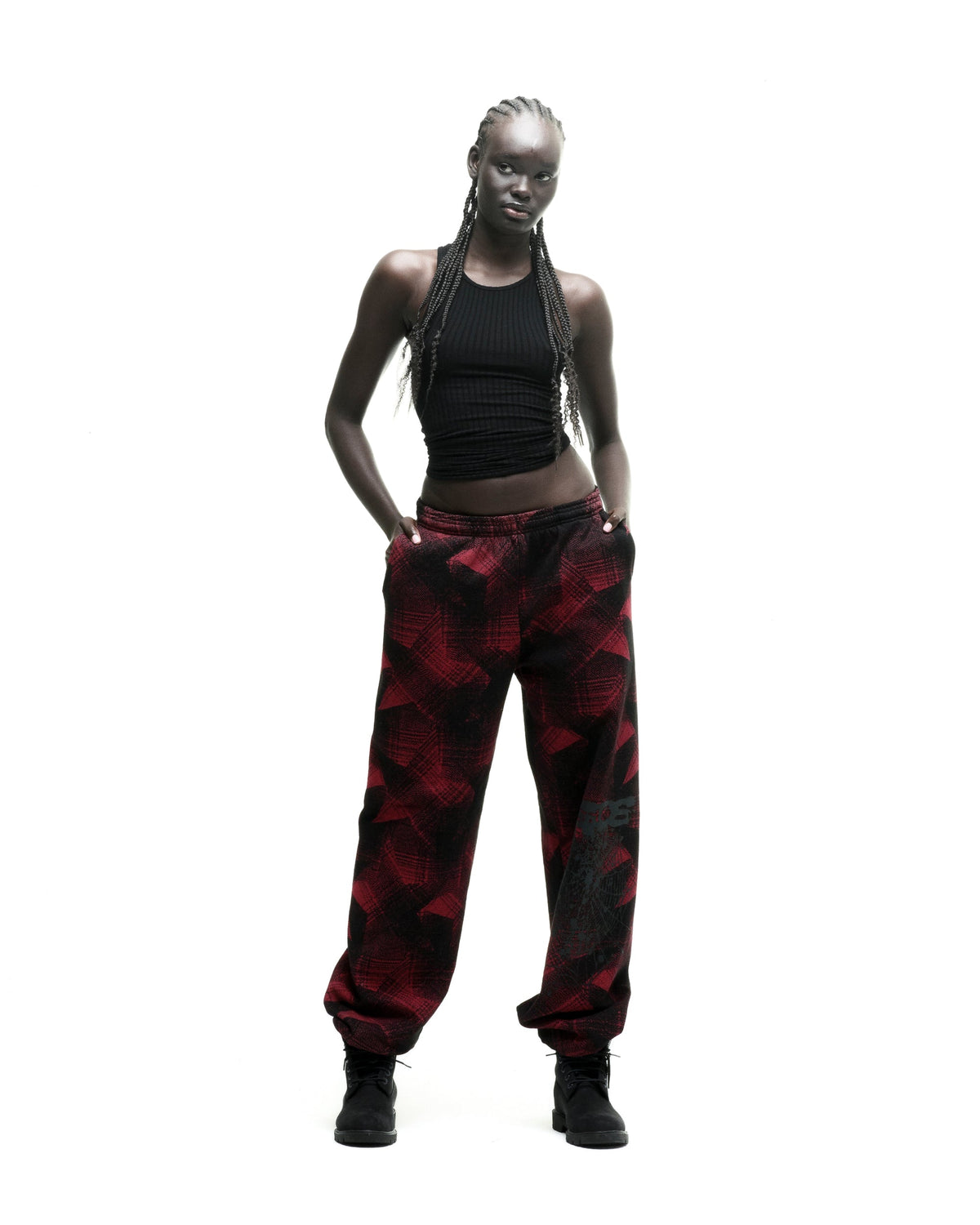 PLAID SPLATT SWEATPANT