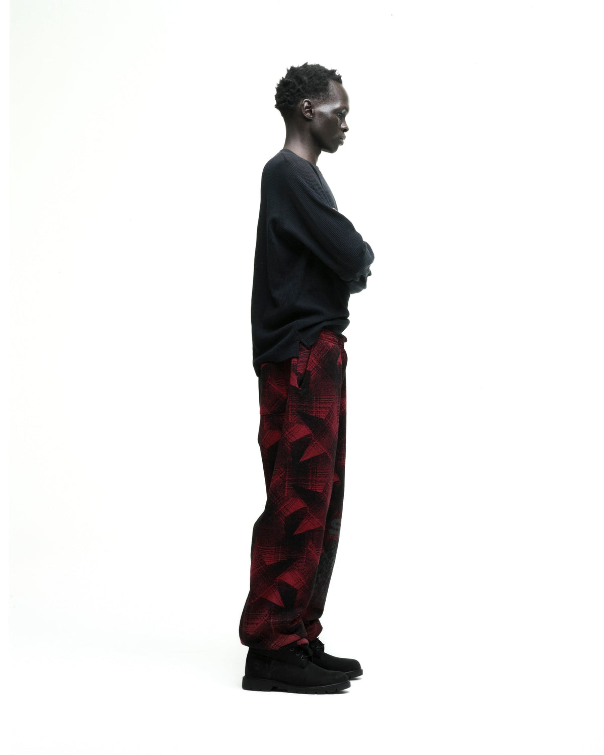 PLAID SPLATT SWEATPANT