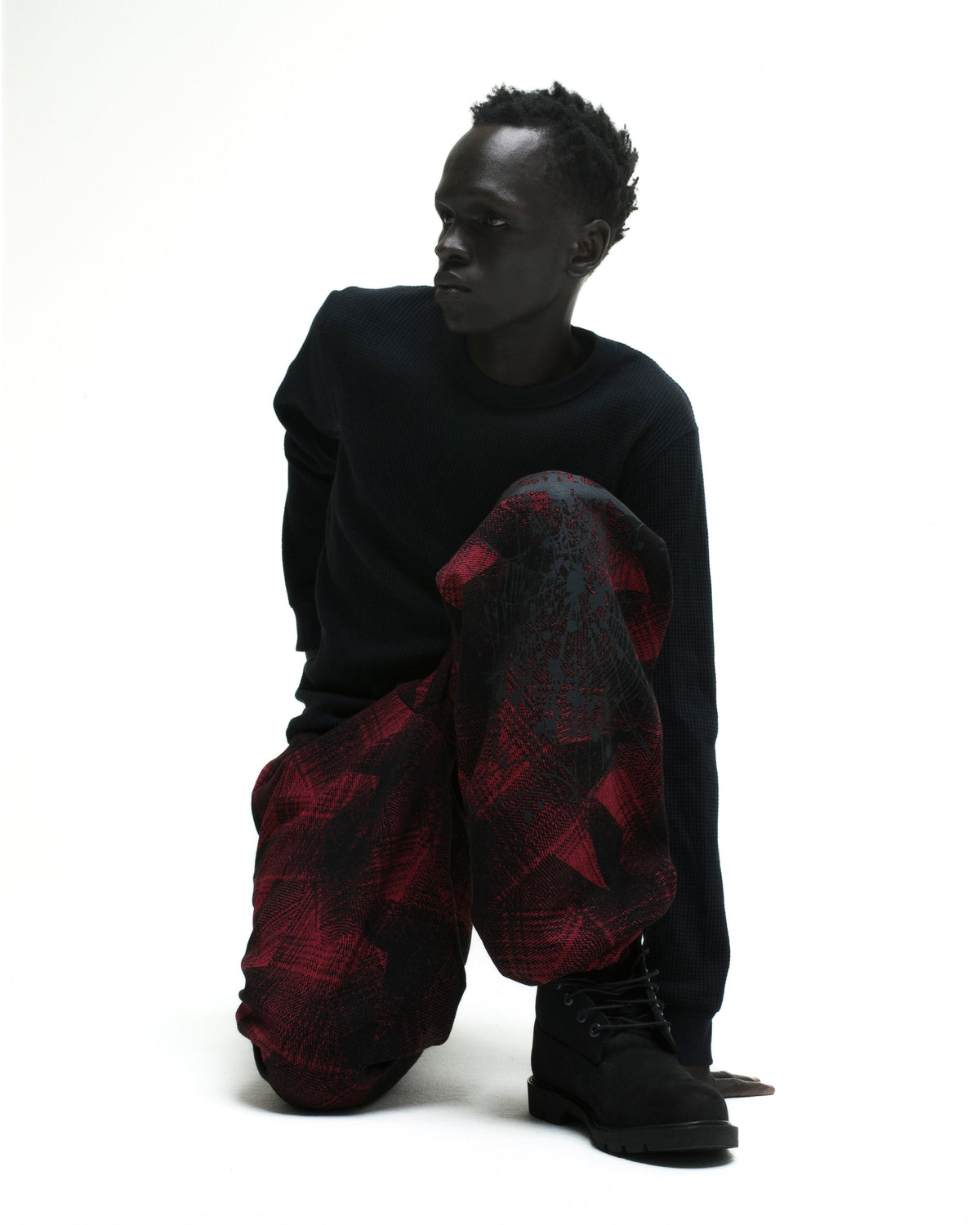 PLAID SPLATT SWEATPANT