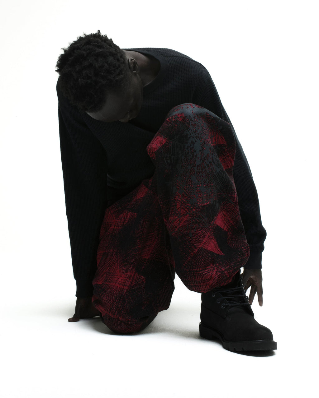 PLAID SPLATT SWEATPANT