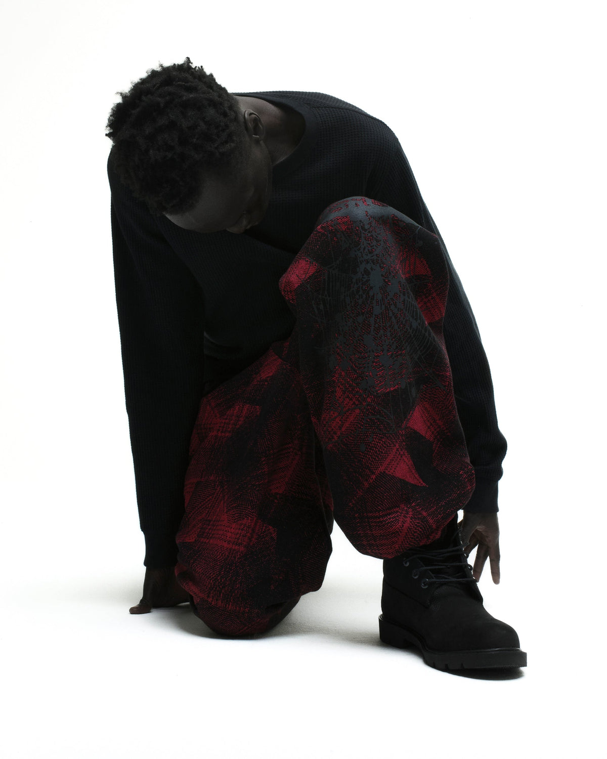 PLAID SPLATT SWEATPANT