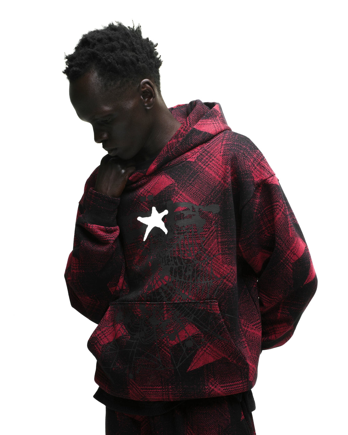 PLAID SPLATT HOODIE