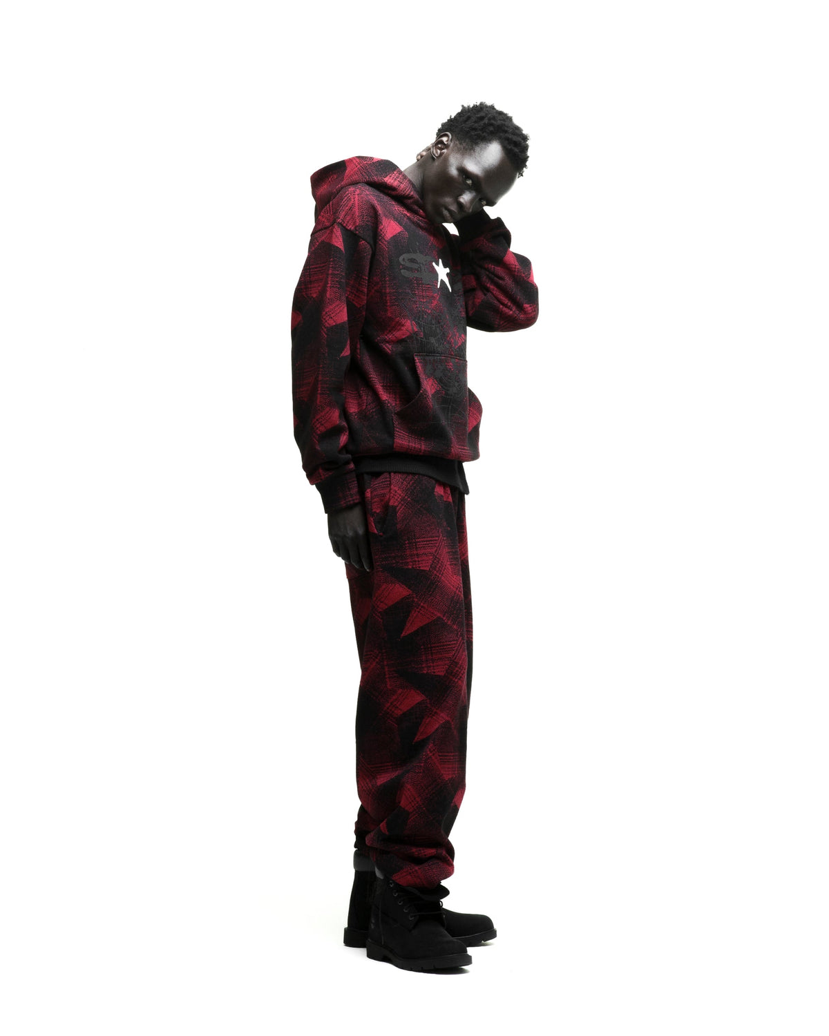 PLAID SPLATT HOODIE