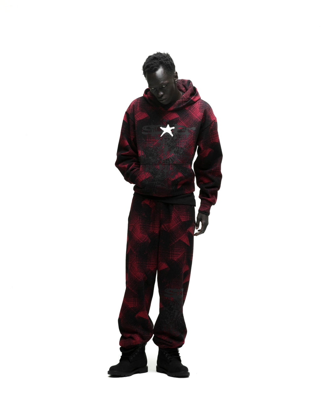 PLAID SPLATT HOODIE