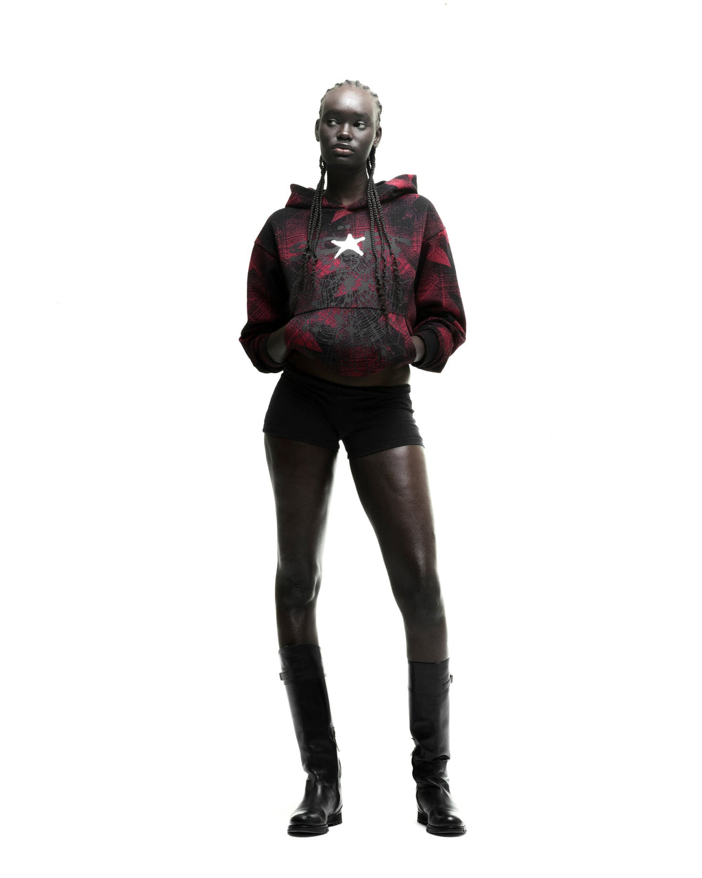 PLAID SPLATT HOODIE