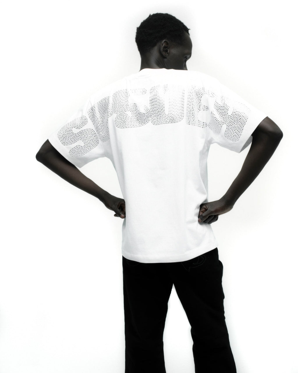 RHINESTONE SILK TEE