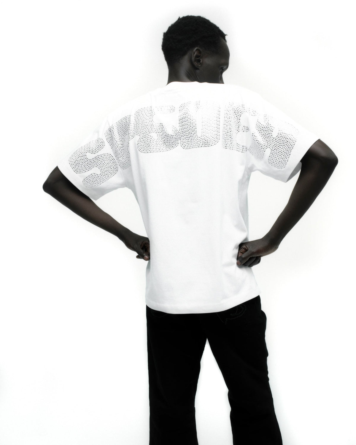 RHINESTONE SILK TEE