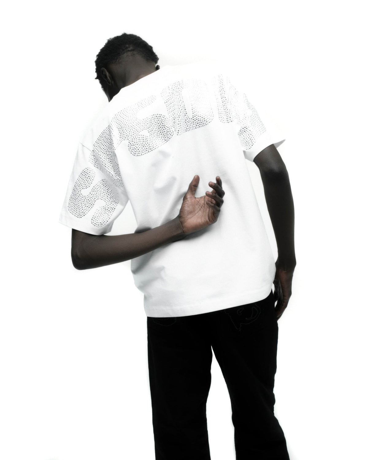 RHINESTONE SILK TEE