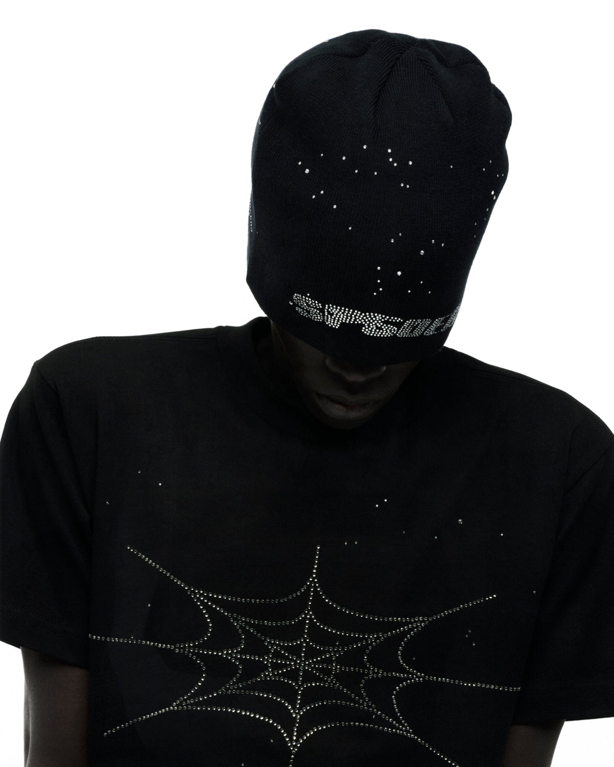 RHINESTONE SILK TEE