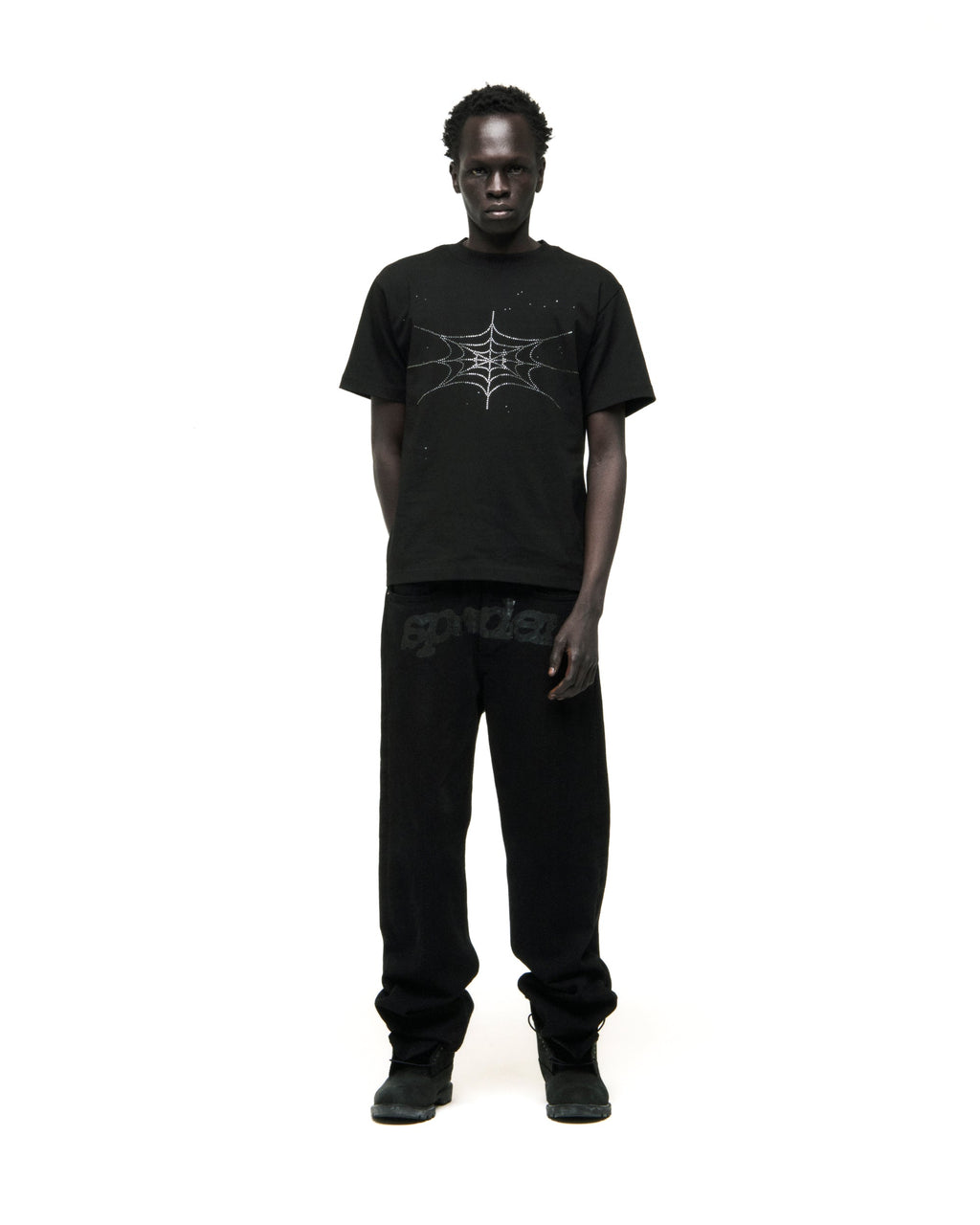 RHINESTONE SILK TEE