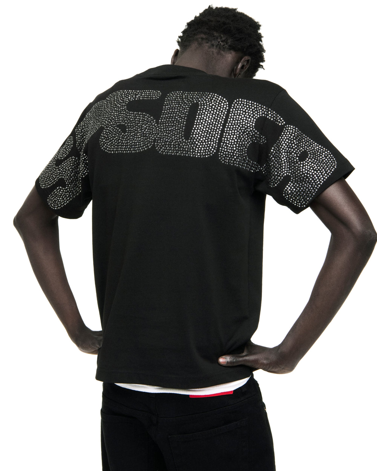RHINESTONE SILK TEE