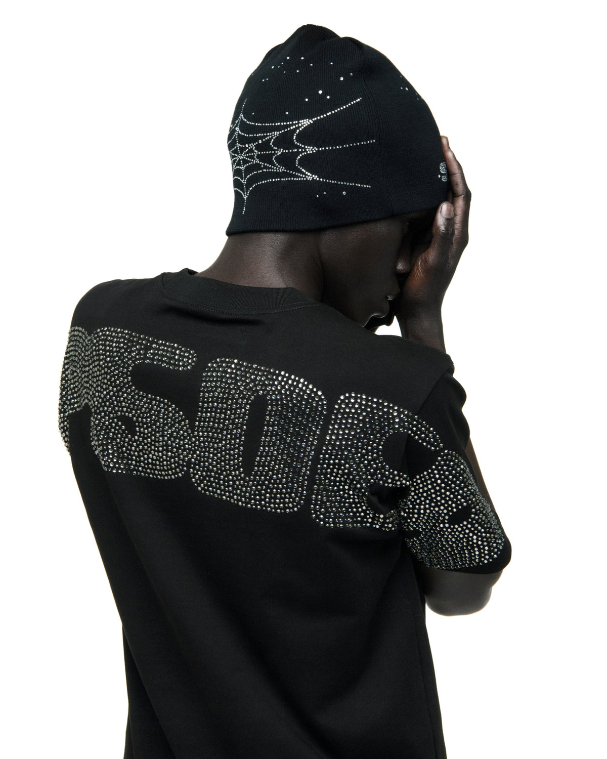 RHINESTONE SILK TEE