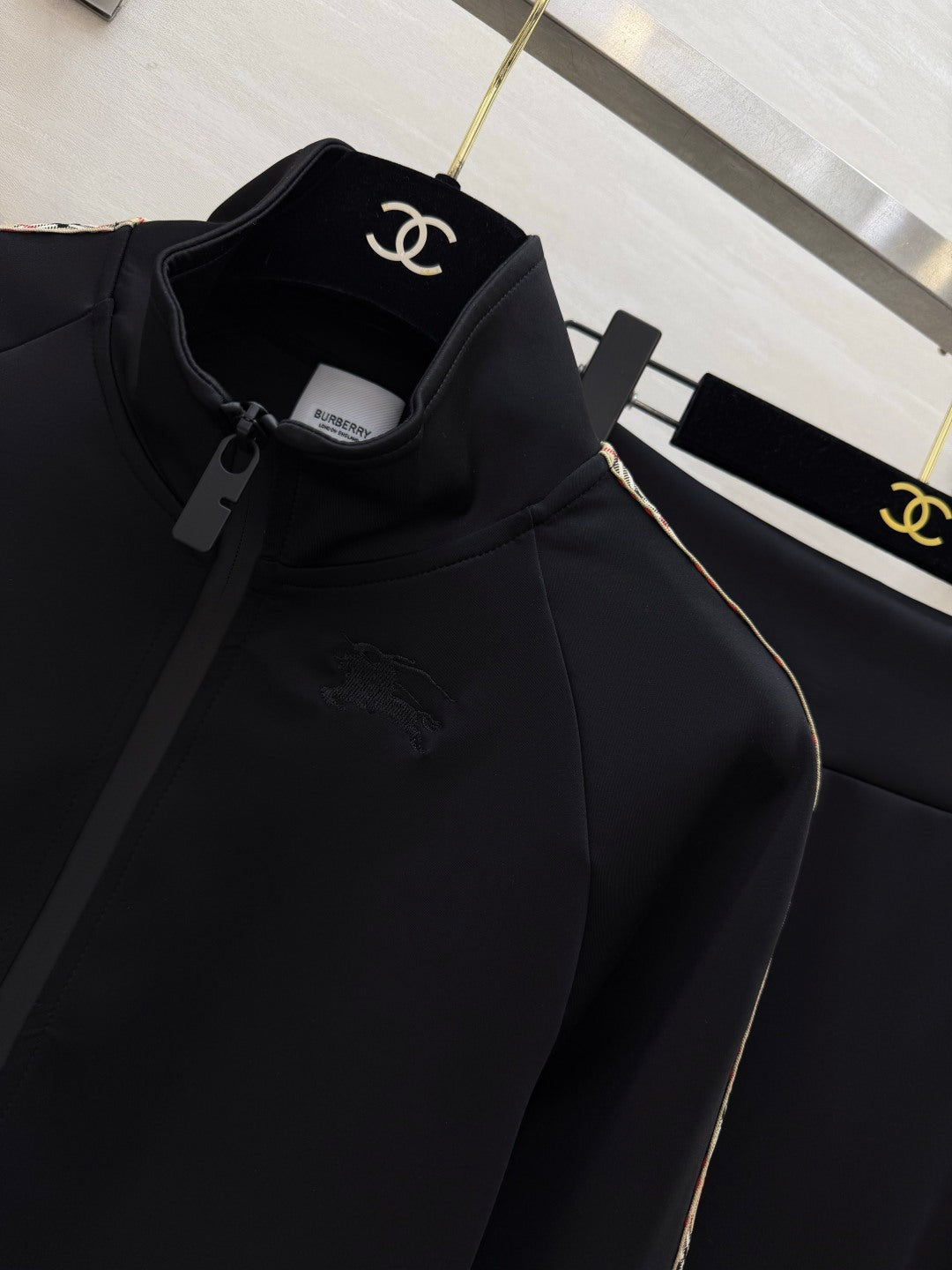 BRR Checkered Trim Tracksuit Black 397053